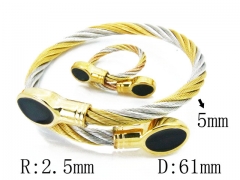 HY Stainless Steel 316L Bangle (Steel Wire)-HY38S0250HOR