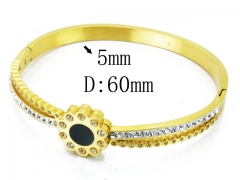 HY Wholesale Stainless Steel 316L Bangle(Crystal)-HY80B1020HNW