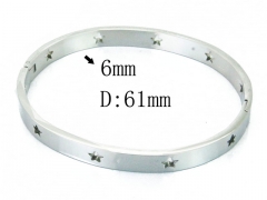 HY Wholesale Stainless Steel 316L Bangle(Crystal)-HY80B1037PE