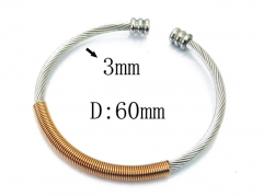 HY Stainless Steel 316L Bangle (Steel Wire)-HY38B0544HKE