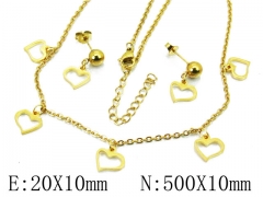 HY Wholesale 316L Stainless Steel Lover jewelry Set-HY91S0723HHX