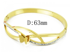HY Wholesale Stainless Steel 316L Bangle(Crystal)-HY80B1005HMZ