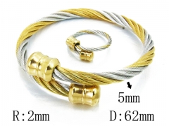 HY Stainless Steel 316L Bangle (Steel Wire)-HY38S0238HOC