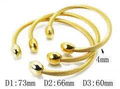 HY Stainless Steel 316L Bangle (Steel Wire)-HY38B0501JPS