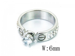 HY Wholesale 316L Stainless Steel CZ Rings-HY80R0151MR