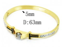 HY Wholesale Stainless Steel 316L Bangle(Crystal)-HY80B1035HNC