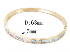 HY Wholesale Stainless Steel 316L Bangle(Crystal)-HY80B1038HKS