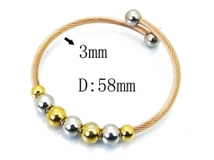 HY Stainless Steel 316L Bangle (Steel Wire)-HY38B0526HMD