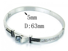 HY Wholesale Stainless Steel 316L Bangle(Crystal)-HY80B1034HKD