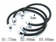 HY Stainless Steel 316L Bangle (Steel Wire)-HY38B0502JPC