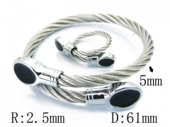 HY Stainless Steel 316L Bangle (Steel Wire)-HY38S0248HJS