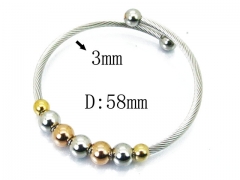 HY Stainless Steel 316L Bangle (Steel Wire)-HY38B0524HLW