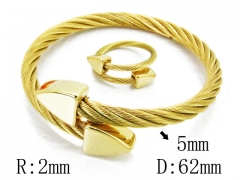 HY Stainless Steel 316L Bangle (Steel Wire)-HY38S0240HNV