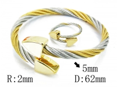 HY Stainless Steel 316L Bangle (Steel Wire)-HY38S0241HOX