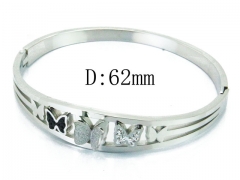 HY Wholesale Stainless Steel 316L Bangle(Crystal)-HY80B1010HIL