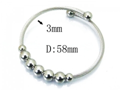 HY Stainless Steel 316L Bangle (Steel Wire)-HY38B0520HKS