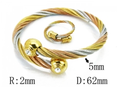 HY Stainless Steel 316L Bangle (Steel Wire)-HY38S0236HOR