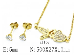 HY Wholesale 316L Stainless Steel CZ jewelry Set-HY54S0543OL