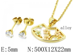 HY Wholesale 316L Stainless Steel CZ jewelry Set-HY54S0553OE