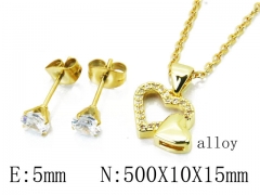 HY Wholesale 316L Stainless Steel CZ jewelry Set-HY54S0551OB