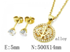 HY Wholesale 316L Stainless Steel CZ jewelry Set-HY54S0540OL