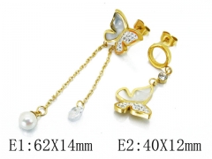 HY Stainless Steel Pearl Earrings-HY32E0044HEE