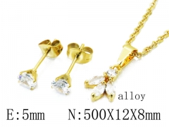 HY Wholesale 316L Stainless Steel CZ jewelry Set-HY54S0550OX