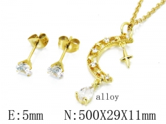 HY Wholesale 316L Stainless Steel CZ jewelry Set-HY54S0545OL