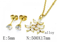 HY Wholesale 316L Stainless Steel CZ jewelry Set-HY54S0536PT