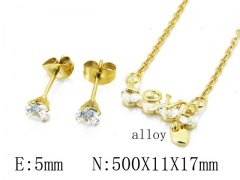 HY Wholesale 316L Stainless Steel CZ jewelry Set-HY54S0547OL
