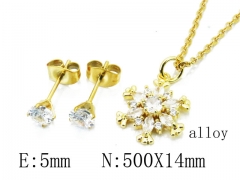HY Wholesale 316L Stainless Steel CZ jewelry Set-HY54S0539OF