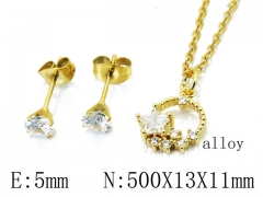 HY Wholesale 316L Stainless Steel CZ jewelry Set-HY54S0544OX