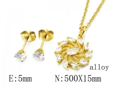 HY Wholesale 316L Stainless Steel CZ jewelry Set-HY54S0537OL