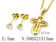 HY Wholesale 316L Stainless Steel CZ jewelry Set-HY54S0552OB
