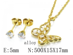 HY Wholesale 316L Stainless Steel CZ jewelry Set-HY54S0535PS