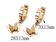 HY Wholesale 316L Stainless Steel Drops Earrings-HY32E0028OR