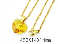 HY Wholesale Stainless Steel 316L Lover Necklaces-HY12N0117JLV