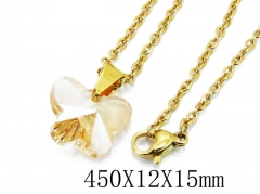 HY Stainless Steel 316L Necklaces(Crystal)-HY12N0122JLT