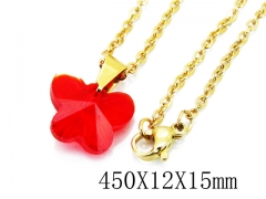 HY Stainless Steel 316L Necklaces(Crystal)-HY12N0127JLB