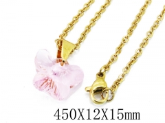 HY Stainless Steel 316L Necklaces(Crystal)-HY12N0123JLU