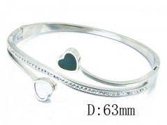 HY Wholesale Stainless Steel 316L Bangle(Crystal)-HY80B1047HJA