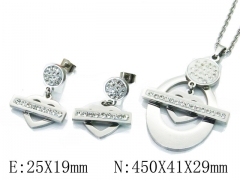 HY Wholesale 316L Stainless Steel CZ jewelry Set-HY08S0117HHY