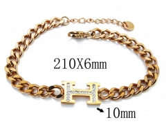 HY Wholesale Stainless Steel 316L Charm Bracelets-HY19B0124HIS