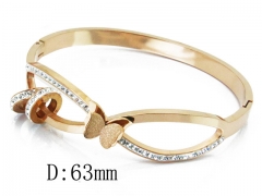 HY Wholesale Stainless Steel 316L Bangle(Crystal)-HY80B1046HOT