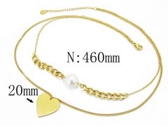 HY Wholesale Stainless Steel 316L Lover Necklaces-HY19N0049HJX