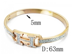 HY Wholesale Stainless Steel 316L Bangle(Crystal)-HY19B0079IZZ