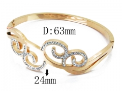 HY Wholesale Stainless Steel 316L Bangle(Crystal)-HY19B0088HPS