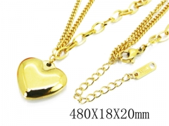 HY Wholesale Stainless Steel 316L Lover Necklaces-HY19N0014HIE
