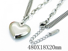 HY Wholesale Stainless Steel 316L Lover Necklaces-HY19N0015HHW