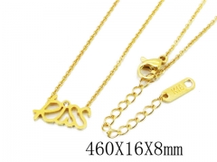 HY Wholesale 316L Stainless Steel Font Necklace-HY80N0306KL